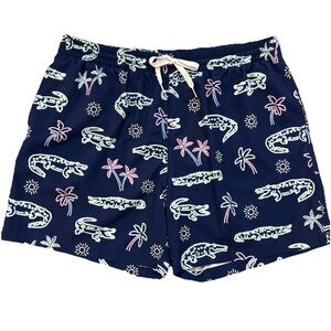 Chubbies Men’s XL Navy Swim Shorts Trunks 5.5” Neon Glades Alligator Print